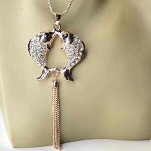 Fish Crystal Pendant Necklace